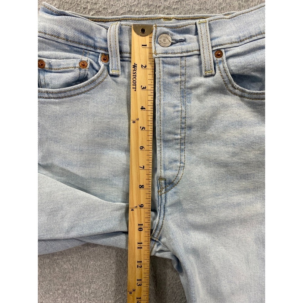 Levis Ribcage Boot Jeans Womens 26 (24x32) Mid Rise Stretch‎ Button Fly Denim - Picture 3 of 11